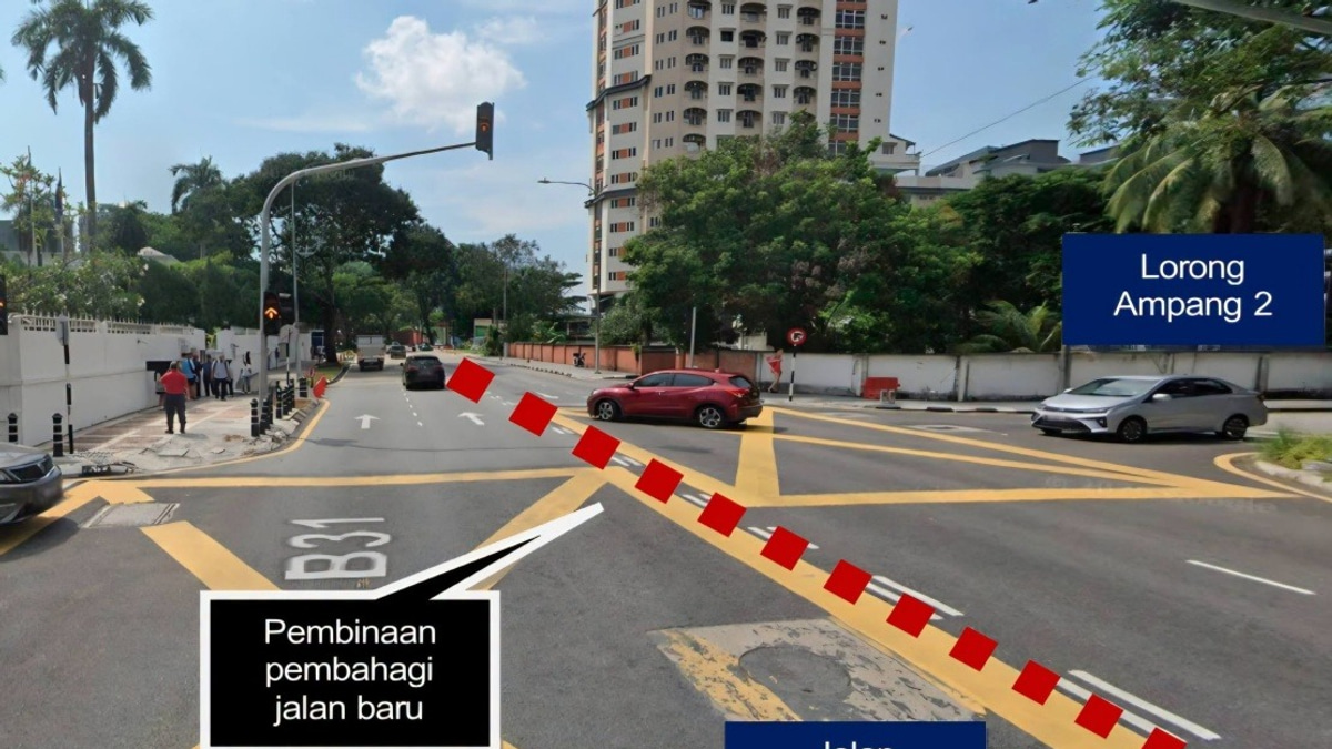 Two Jalan Ampang Traffic Intersections Close Permanently for Upgrade
