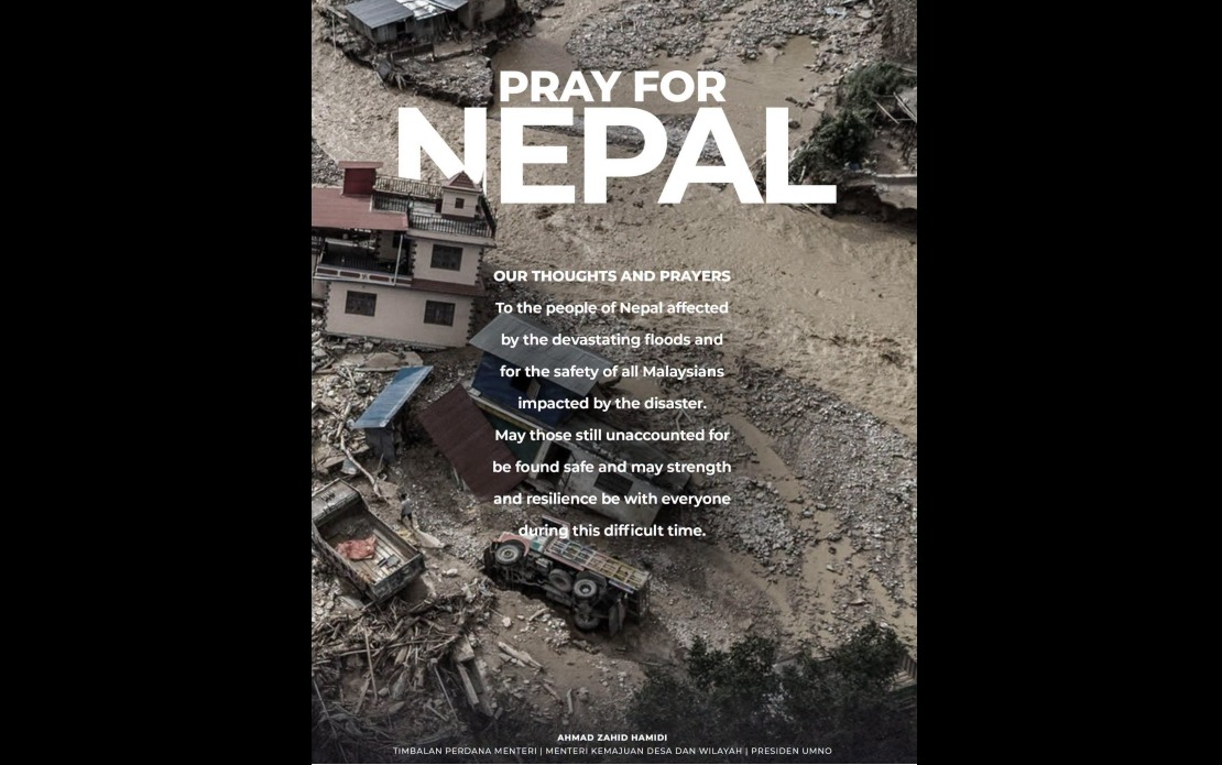 Ahmad Zahid Voices Concern Over Malaysian Flood Victims in Nepal Disaster