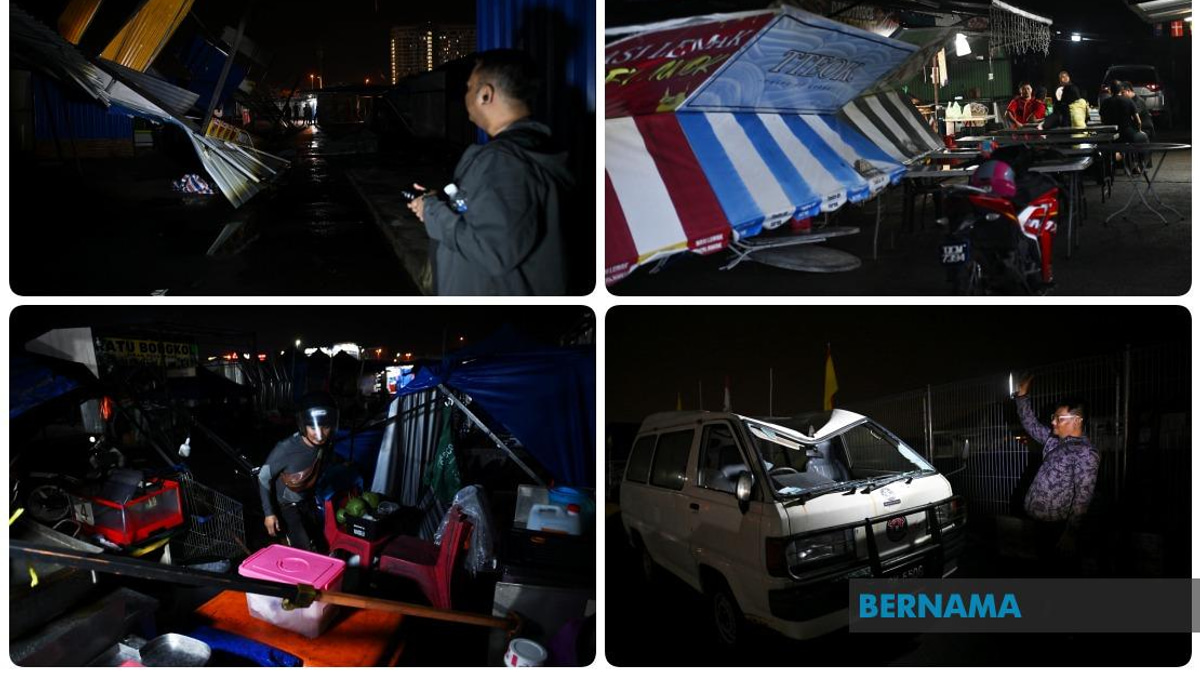 Severe Storm Devastates Kuching Night Market, Forcing Closure and Heavy Losses