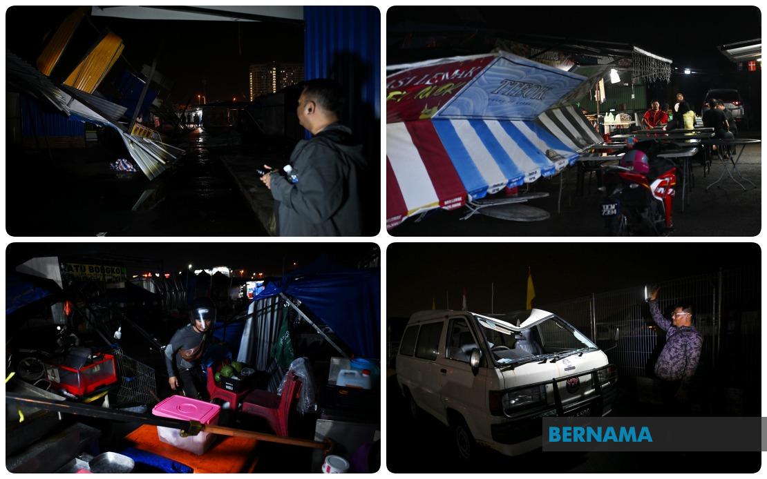 Severe Storm Devastates Kuching Night Market, Forcing Closure and Heavy Losses