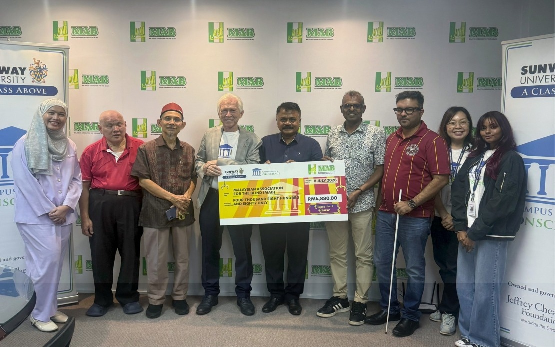 Sunway University Raises RM4,880 for Malaysian Association for the Blind Through Gaming Campaign