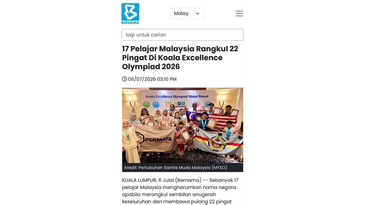 PM Anwar Celebrates 17 Malaysian Students' Strong Performance at KEO 2026 Global Finals