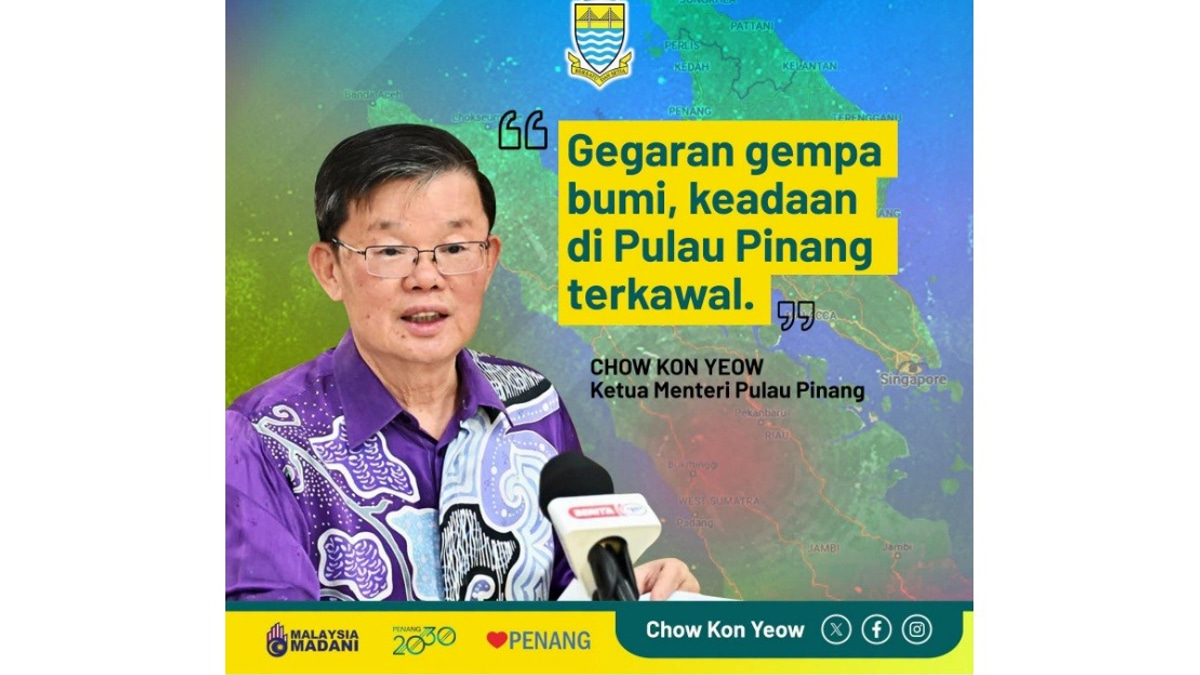 Penang Situation Remains Stable After North Sumatra Earthquake Tremors