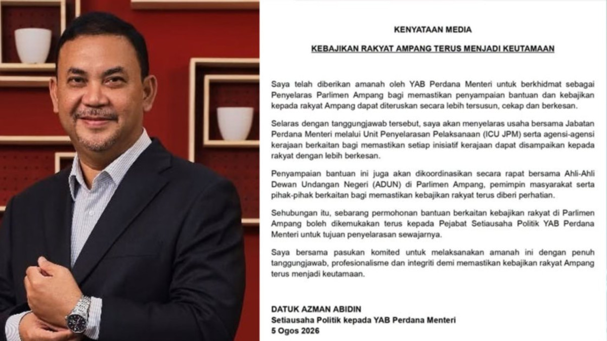 Anwar's Political Secretary Takes Over Ampang Coordinator Role As PKR MP Loses Funding Access