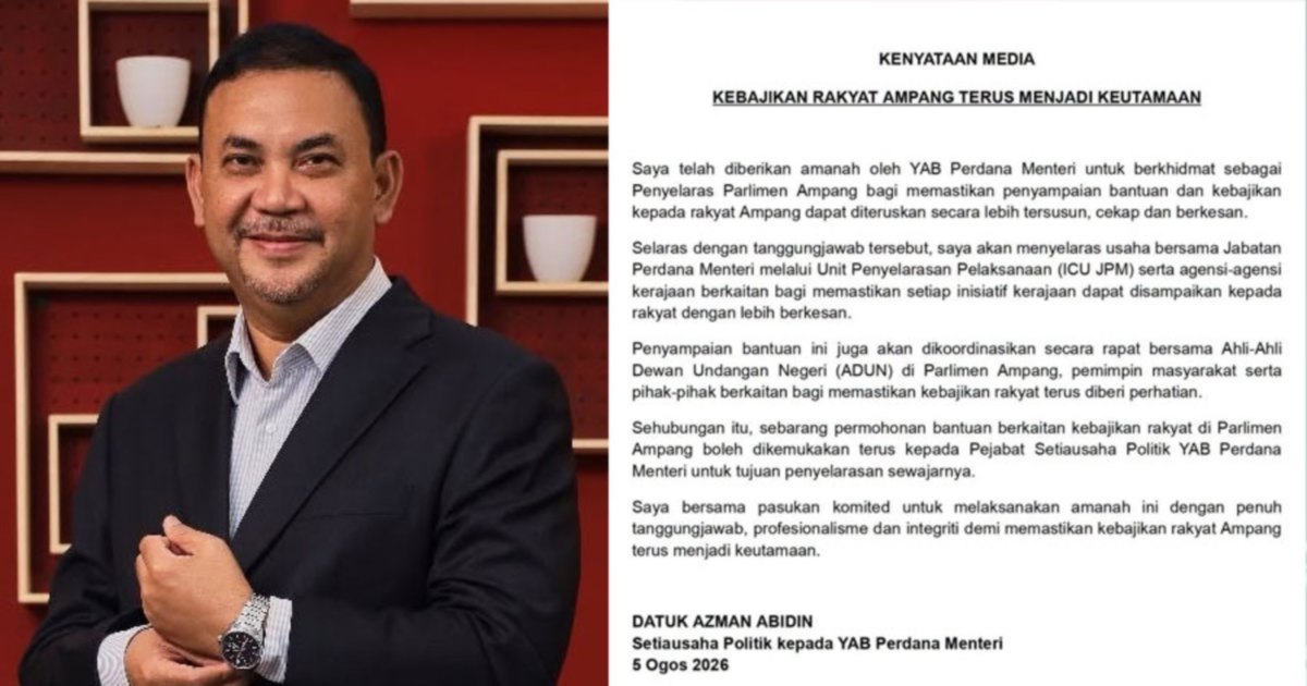 Anwar's Political Secretary Takes Over Ampang Coordinator Role As PKR MP Loses Funding Access