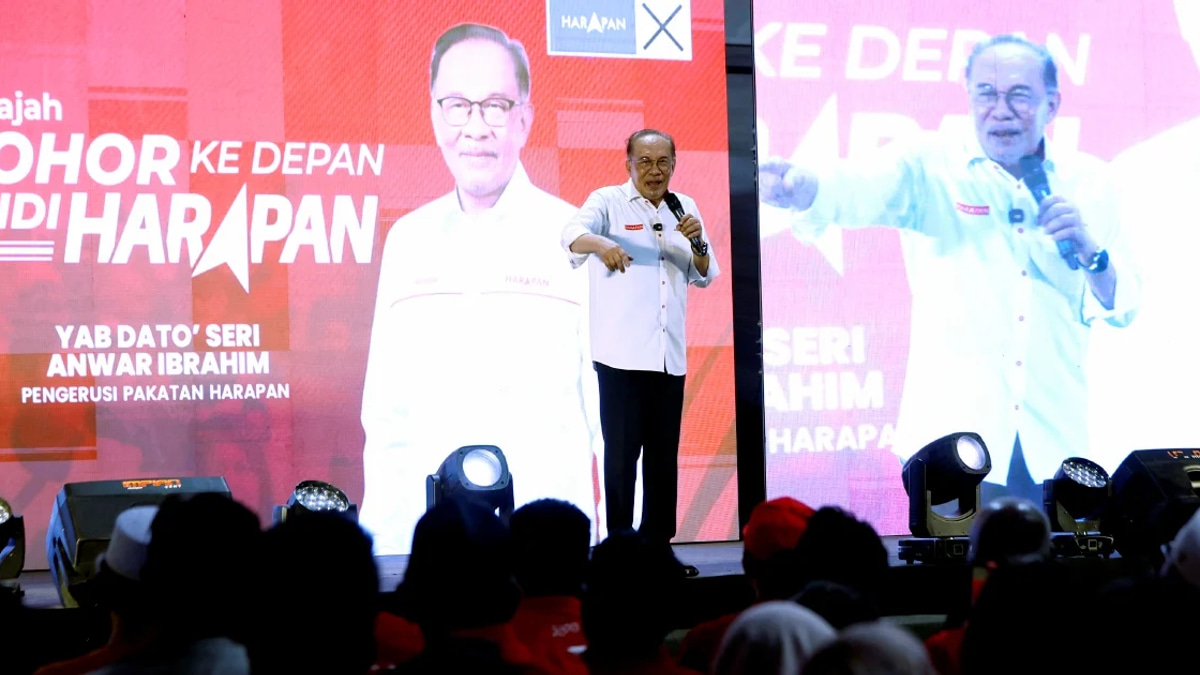 Anwar claims BN dissolved Johor assembly to restore lost political dominance