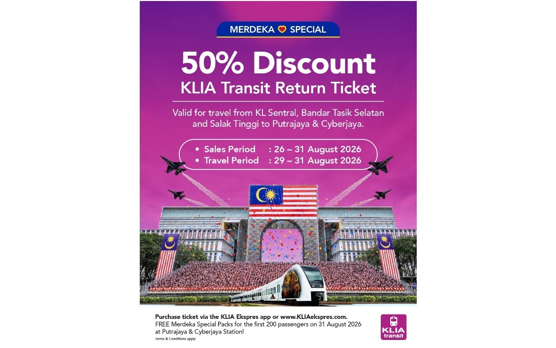 ERL Slashes KLIA Transit Fares by Half for National Day Putrajaya Events
