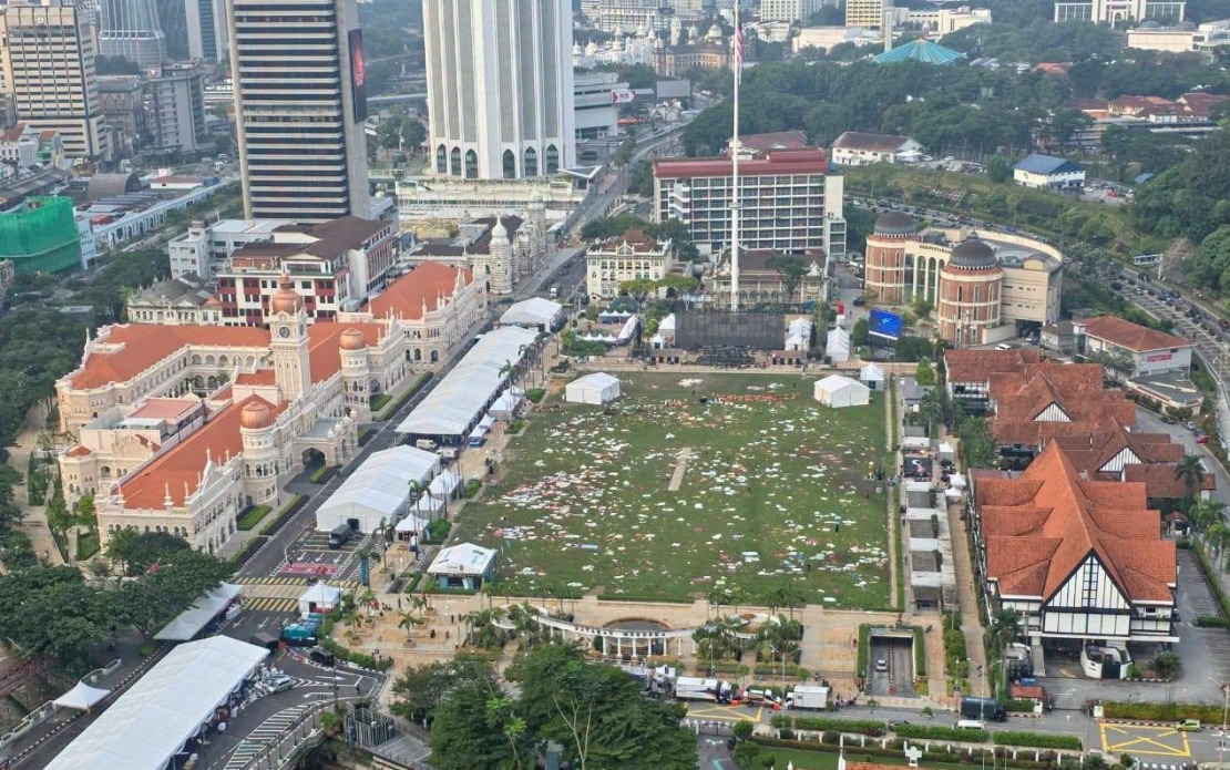 Hannah Yeoh Commends DBKL's Dataran Merdeka Cleanup, Calls for Shared Civic Responsibility
