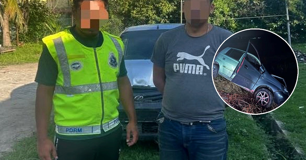 Tumpat man detained after high-speed chase and vehicle ramming incident