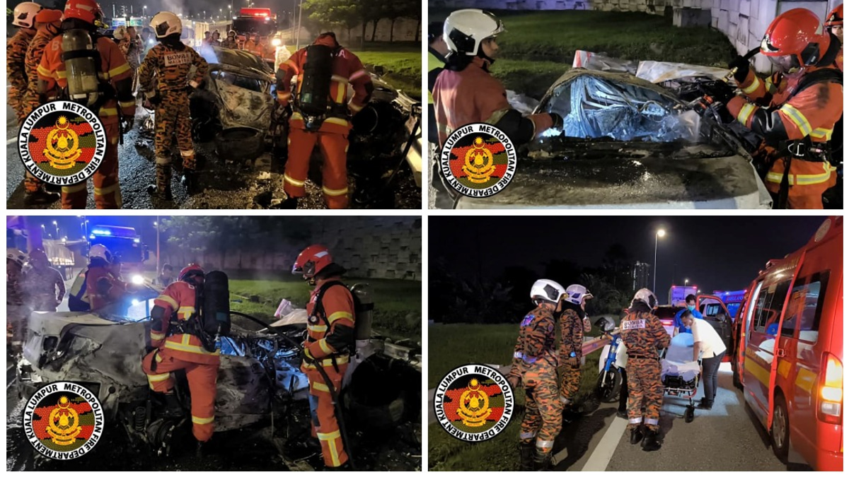 Two University Students Killed in Fiery DUKE Expressway Crash Near Kuala Lumpur