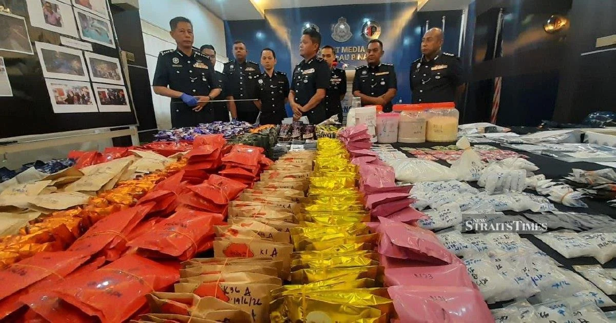 Penang police bust major drug operation, arrest couple and seize RM9.7mil stash