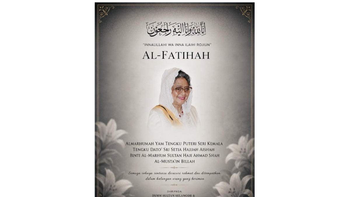Selangor Sultan And Tengku Permaisuri Offer Condolences Over Pahang Sultan's Sister's Death
