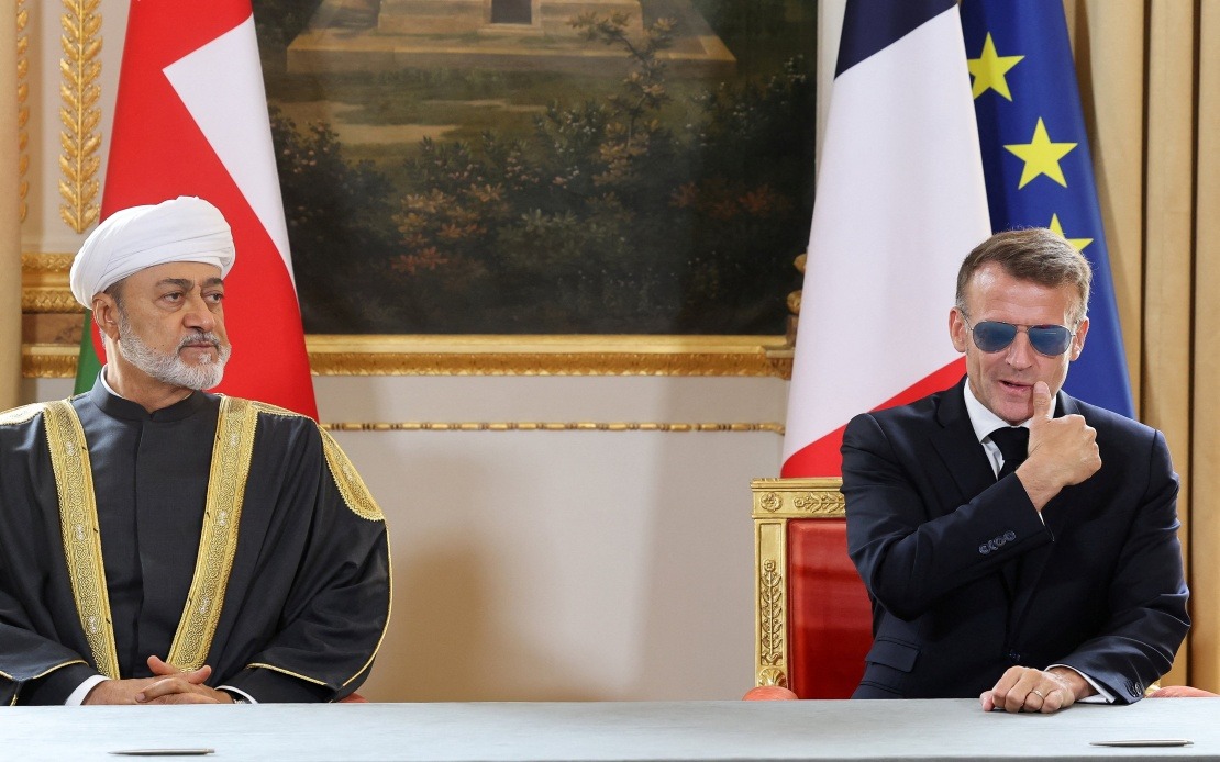 Macron's Aviators Return: French Leader Wears Signature Sunglasses During Oman Sultan Visit