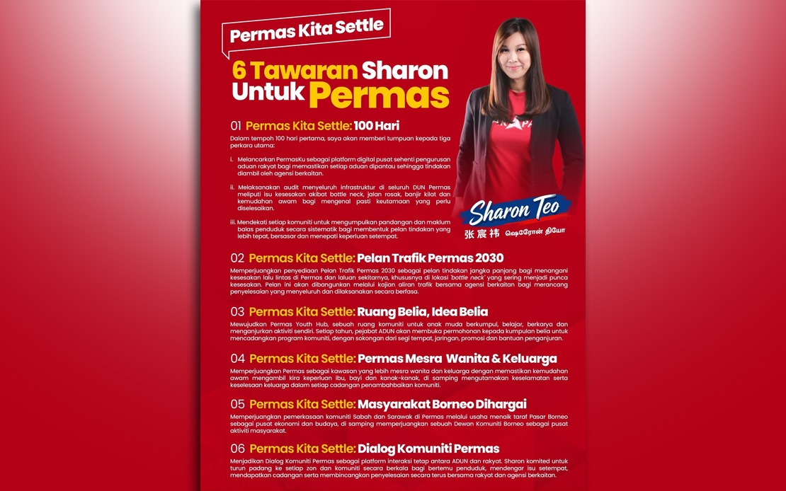 Sharon Teo Unveils Six-Point Plan for Permas Constituents Ahead of Johor Election