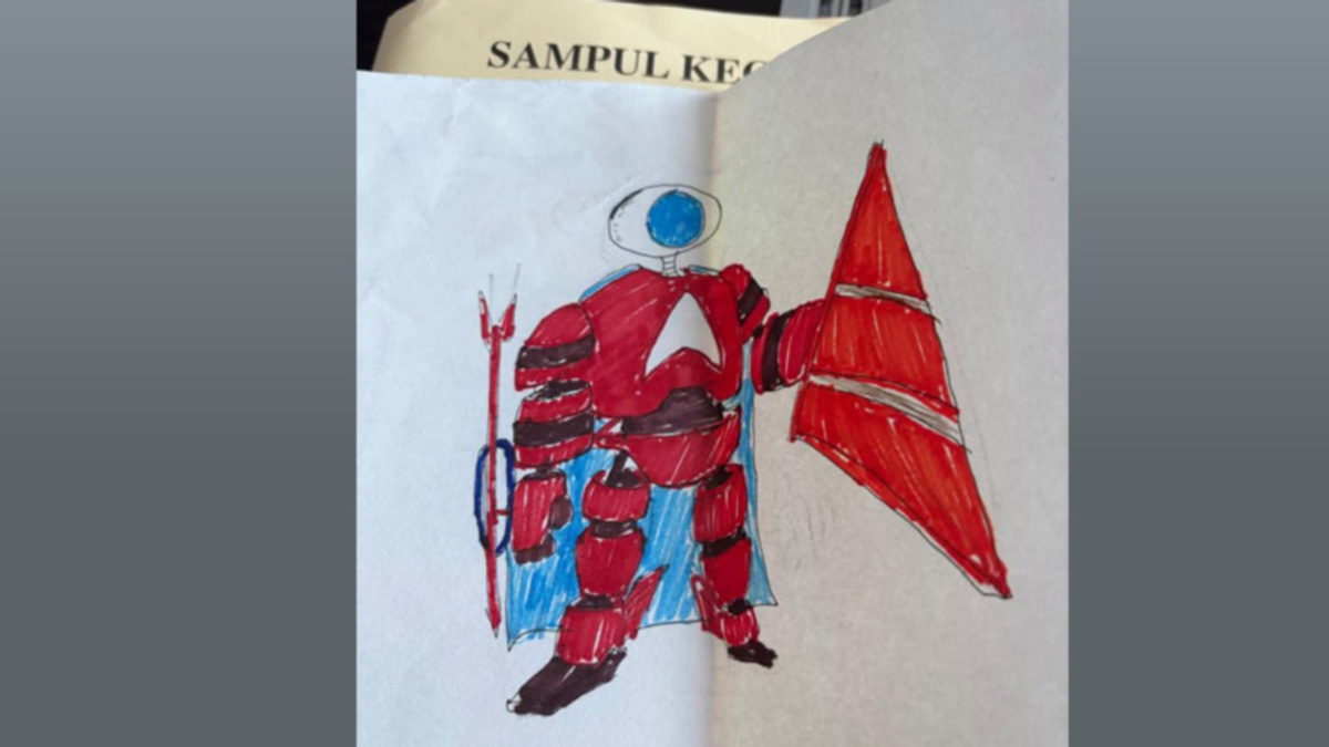 Anwar Treasures Drawing from Special Needs Child at Negri Sembilan Temu Anwar