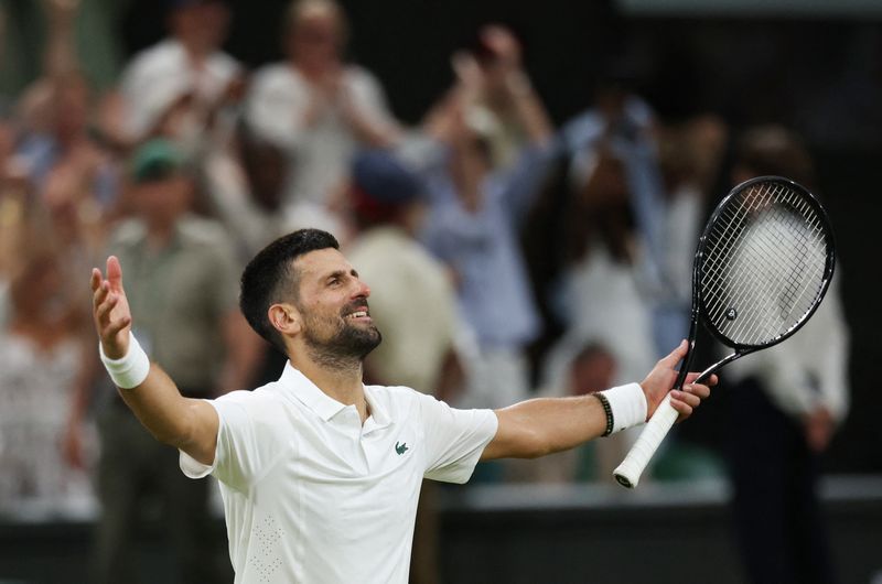 Djokovic Reaches Eighth Straight Wimbledon Semi-Final in Epic Five-Set Battle with Auger-Aliassime