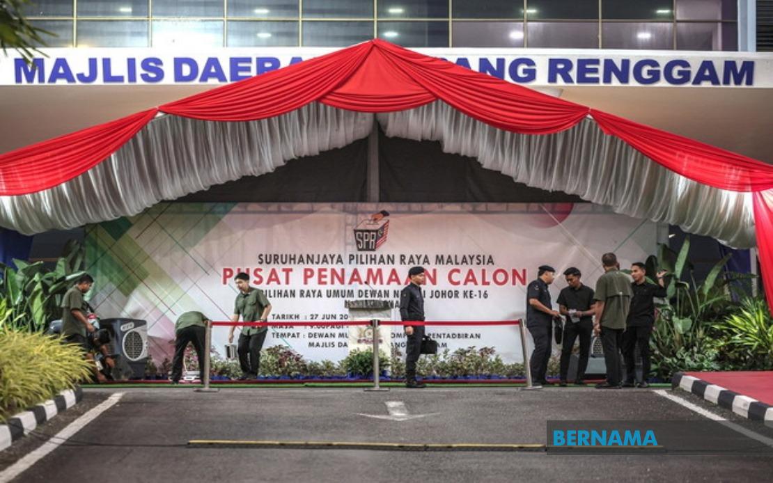 Johor's 16th State Election Kicks Off With 56 Nomination Centres Opening