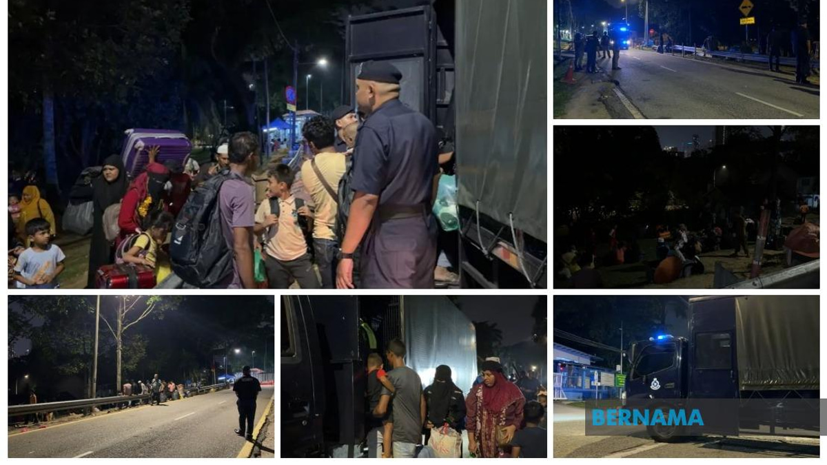 Hundreds of Rohingya Refugees Relocated to KL Police HQ for Documentation