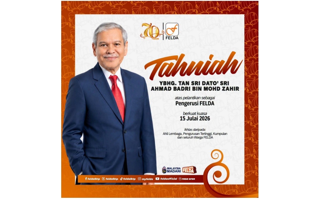 Tan Sri Ahmad Badri Takes Helm of FELDA as New Chairman