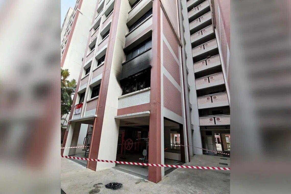 Elderly Resident Hospitalised After Bedroom Fire in Singapore HDB Block