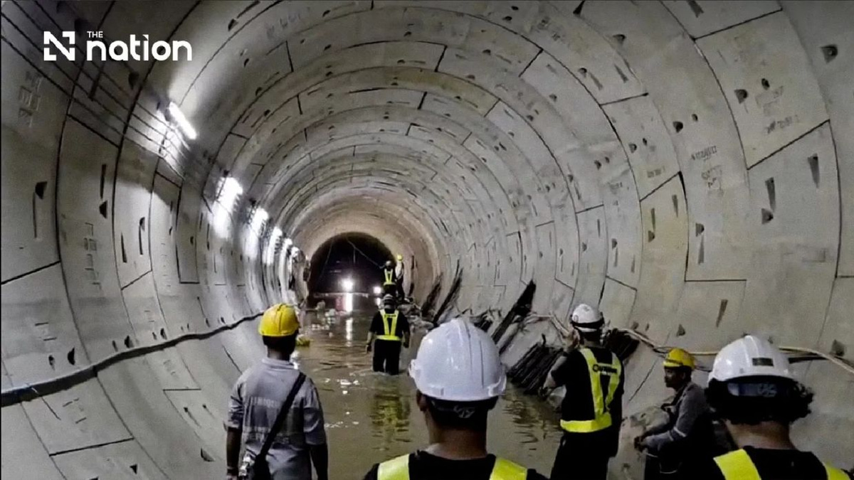 Bangkok's Purple Line faces new crisis as tunnel floods during heavy downpour