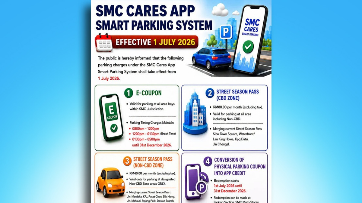 Sibu Council Softens Smart Parking System With Grace Period and Senior Citizen Relief