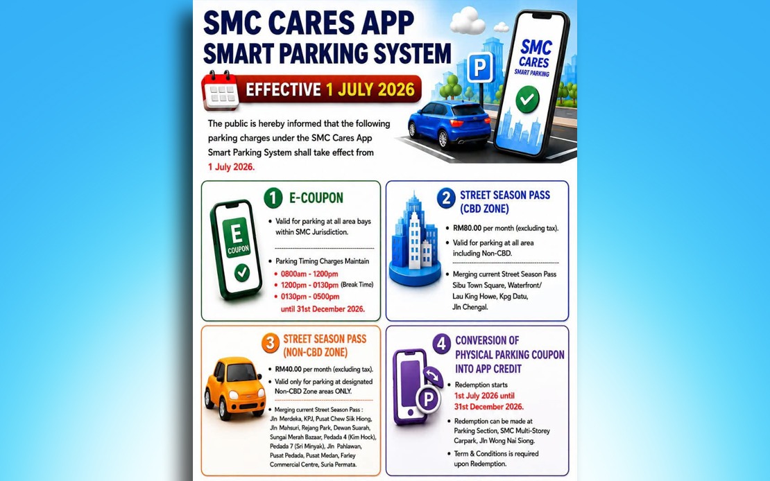 Sibu Council Softens Smart Parking System With Grace Period and Senior Citizen Relief