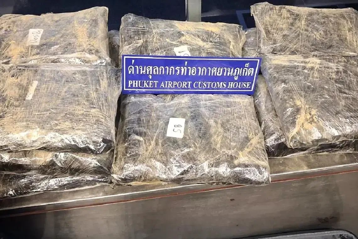 Two women arrested at Phuket airport with 32kg of cannabis in separate incidents