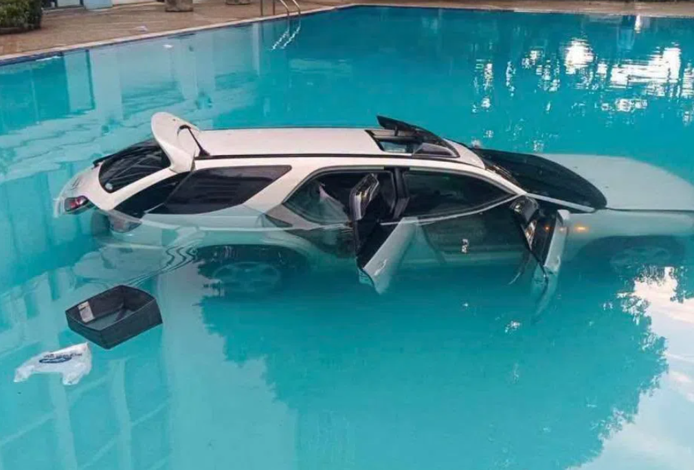 Thai Man Crashes SUV Into University Pool Over Condo Rent Dispute With Mother