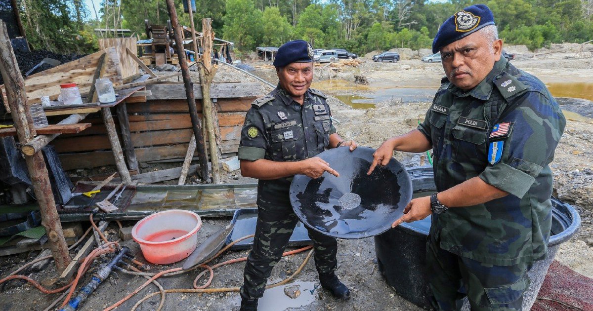 Police bust lucrative illegal gold mining operation in Terengganu, arresting 15 suspects