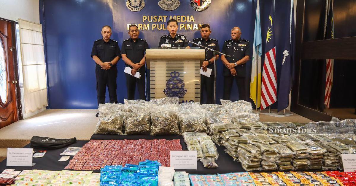 Penang police dismantle three major drug rings in coordinated operation, arrest seven suspects