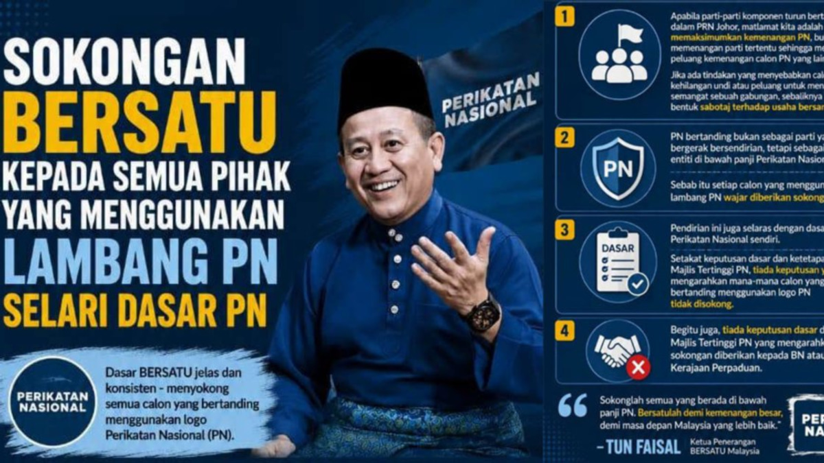 Bersatu Accuses Own Members of Sabotaging Perikatan Nasional in Johor Race