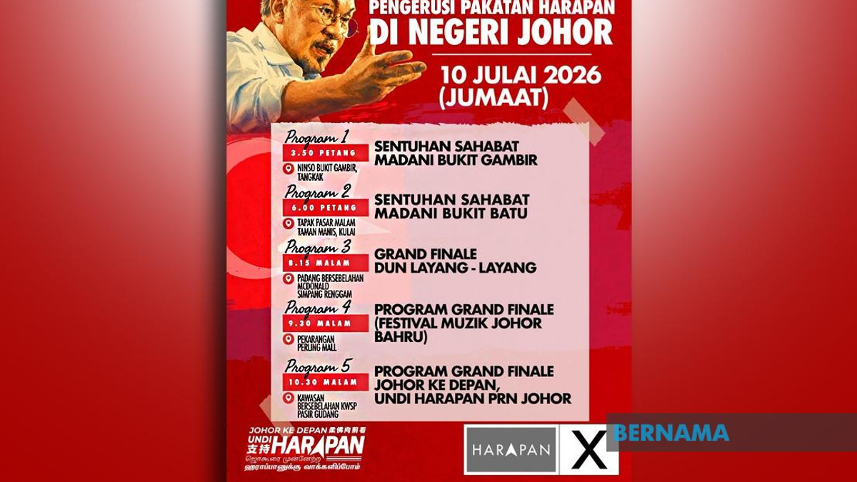Anwar Launches Final Campaign Sprint Across Johor Ahead of Saturday Poll