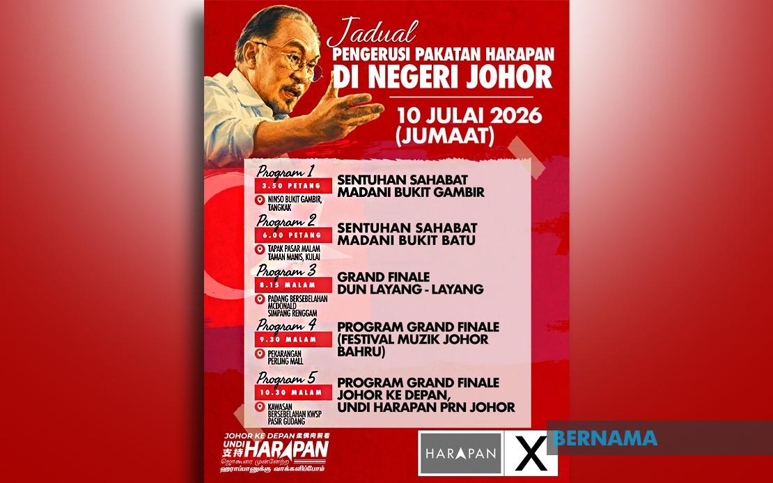 Anwar Launches Final Campaign Sprint Across Johor Ahead of Saturday Poll