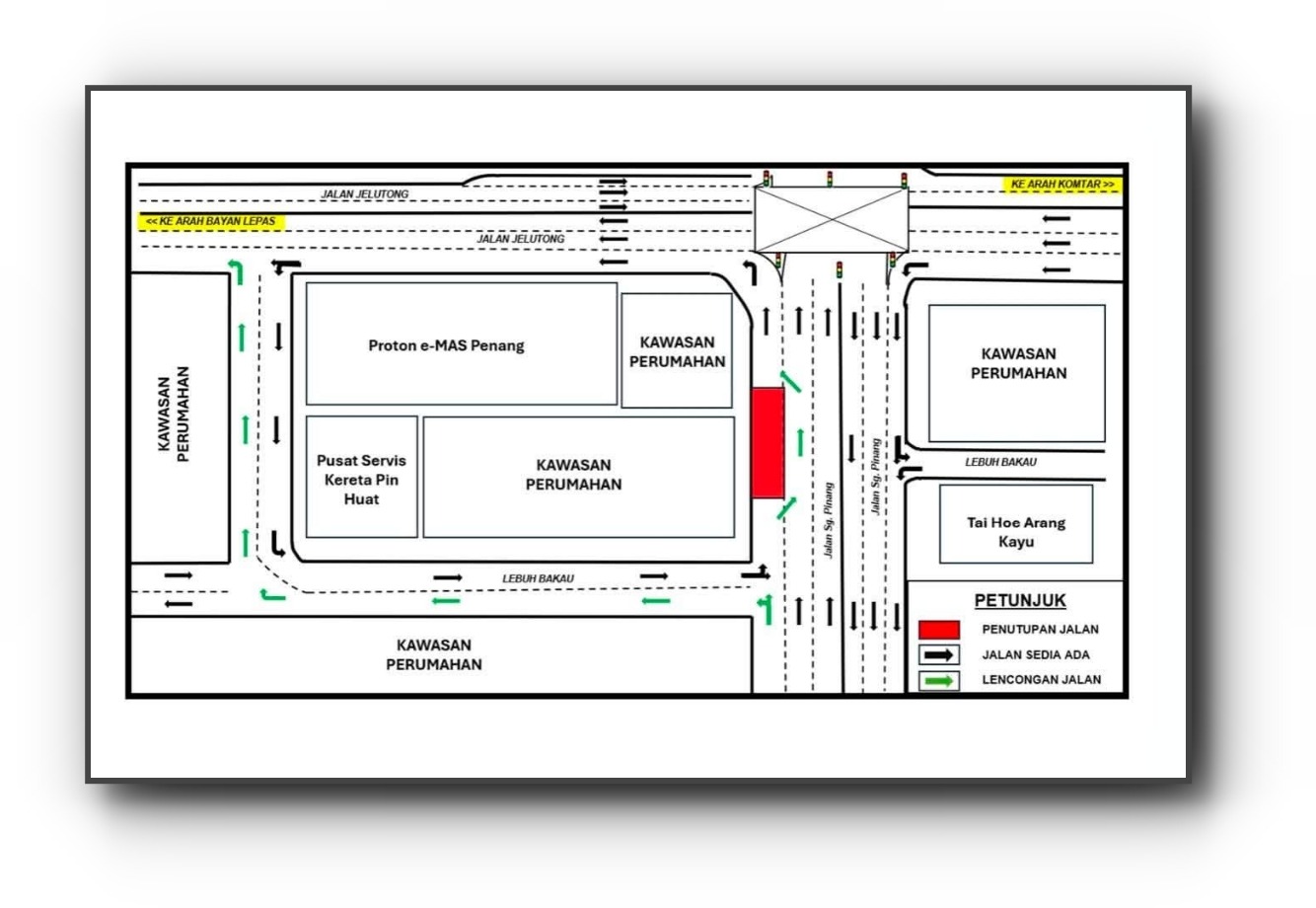 Penang Road Closure: TNB Utility Works to Disrupt Jalan Sungai Pinang Traffic