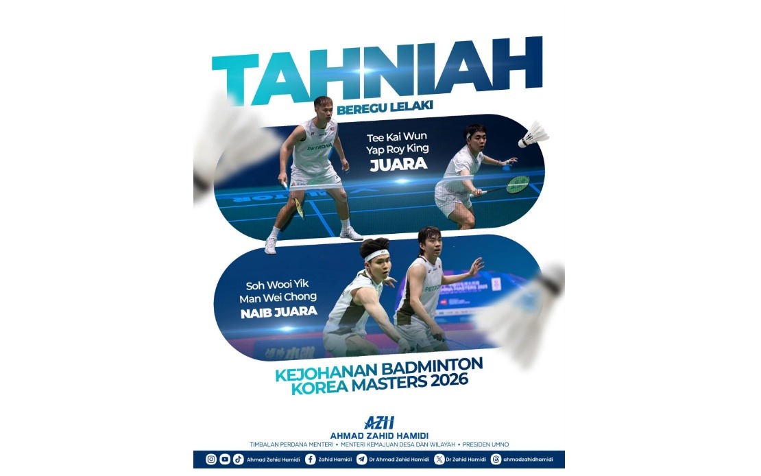 Ahmad Zahid Hails Malaysia's Dominant Performance at Korea Masters Badminton