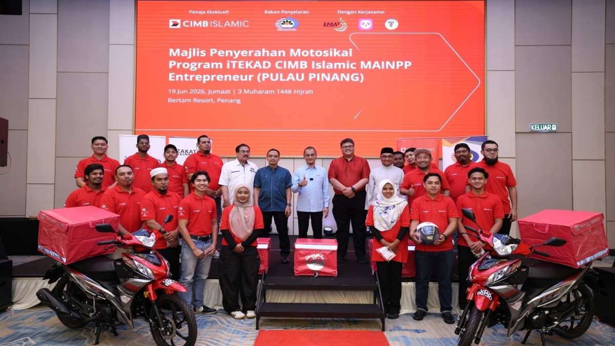 20 Entrepreneurs Receive Motorcycles Under CIMB Islamic-MAINPP Programme in Penang