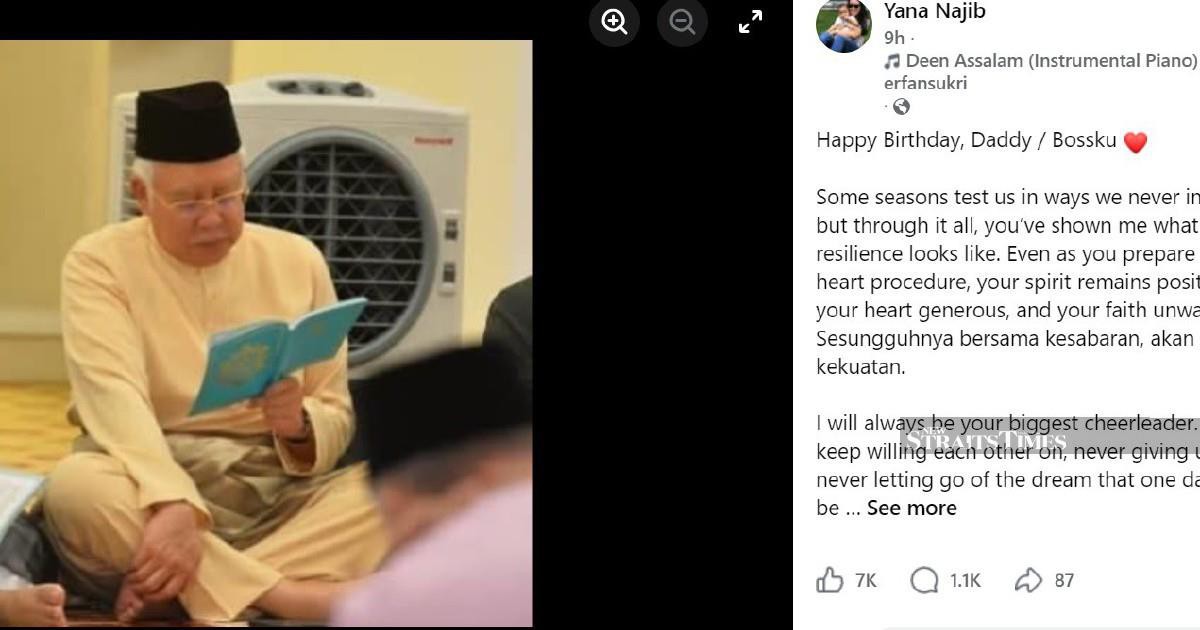 Najib receives family support as daughter marks emotional birthday milestone
