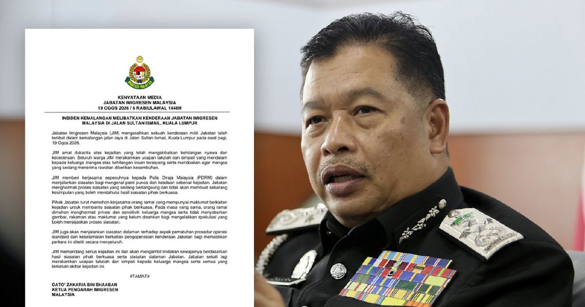 Immigration Department Orders Internal Probe into Jalan Sultan Ismail Fatal Crash